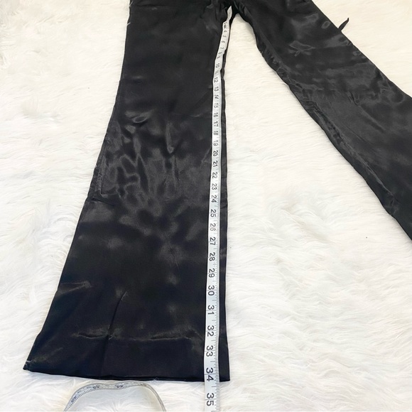 ZARA Satin Flare Leg High Waisted Pants - Picture 3 of 4